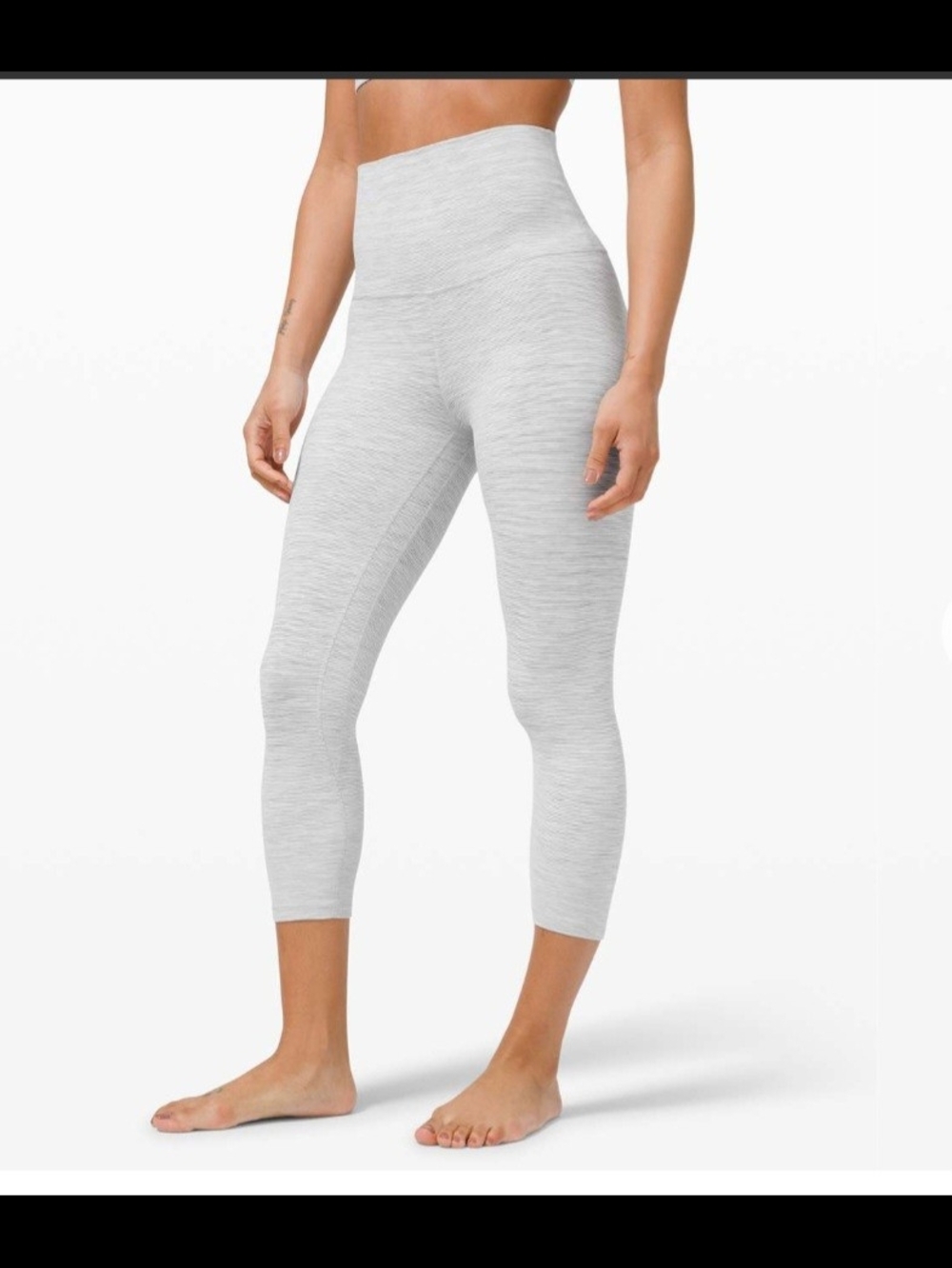 lululemon athletica Heathered Light Gray High-Rise Capri